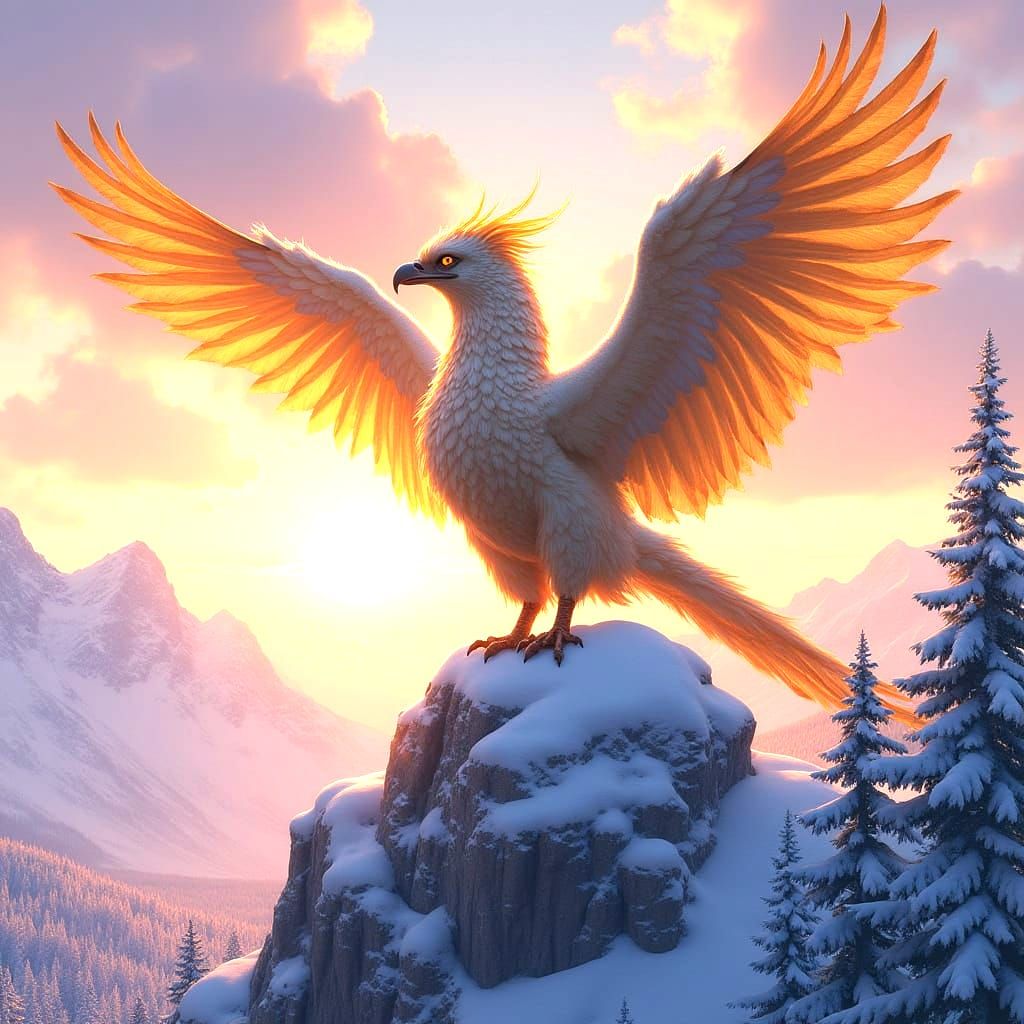 Majestic Gryphon in Hyperrealistic Fantasy Art