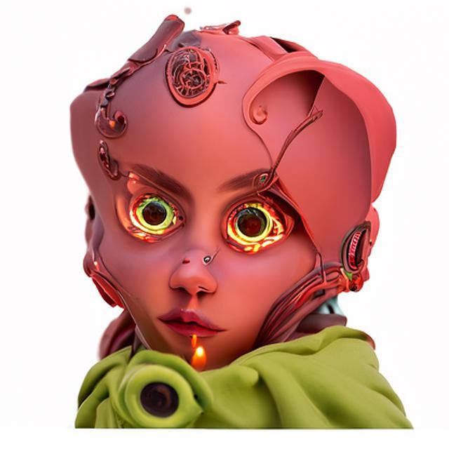 Vintage Fractal Alien Power Suit as Digital Matte Painting