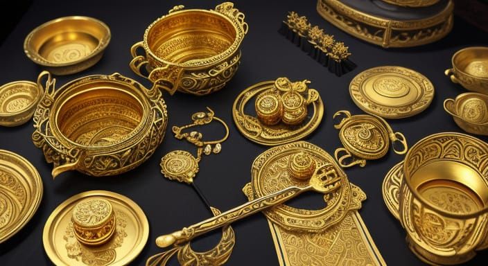 Ancient Golden Masterpiece in Scythian Goldsmithing Style