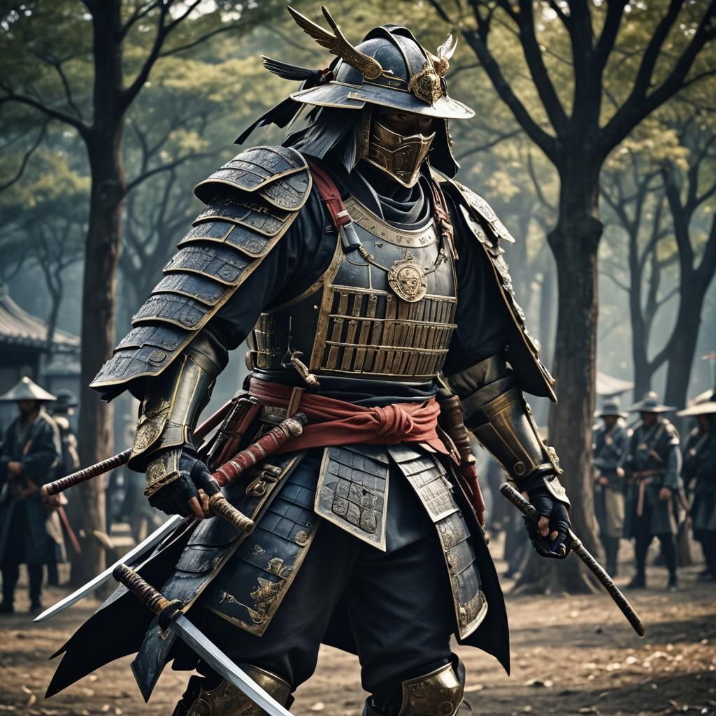 Hyperrealistic Portrait of Date Masamune in HDR