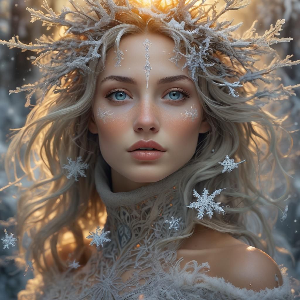 Mother Nature's Face: A Surreal Seasonal Shift