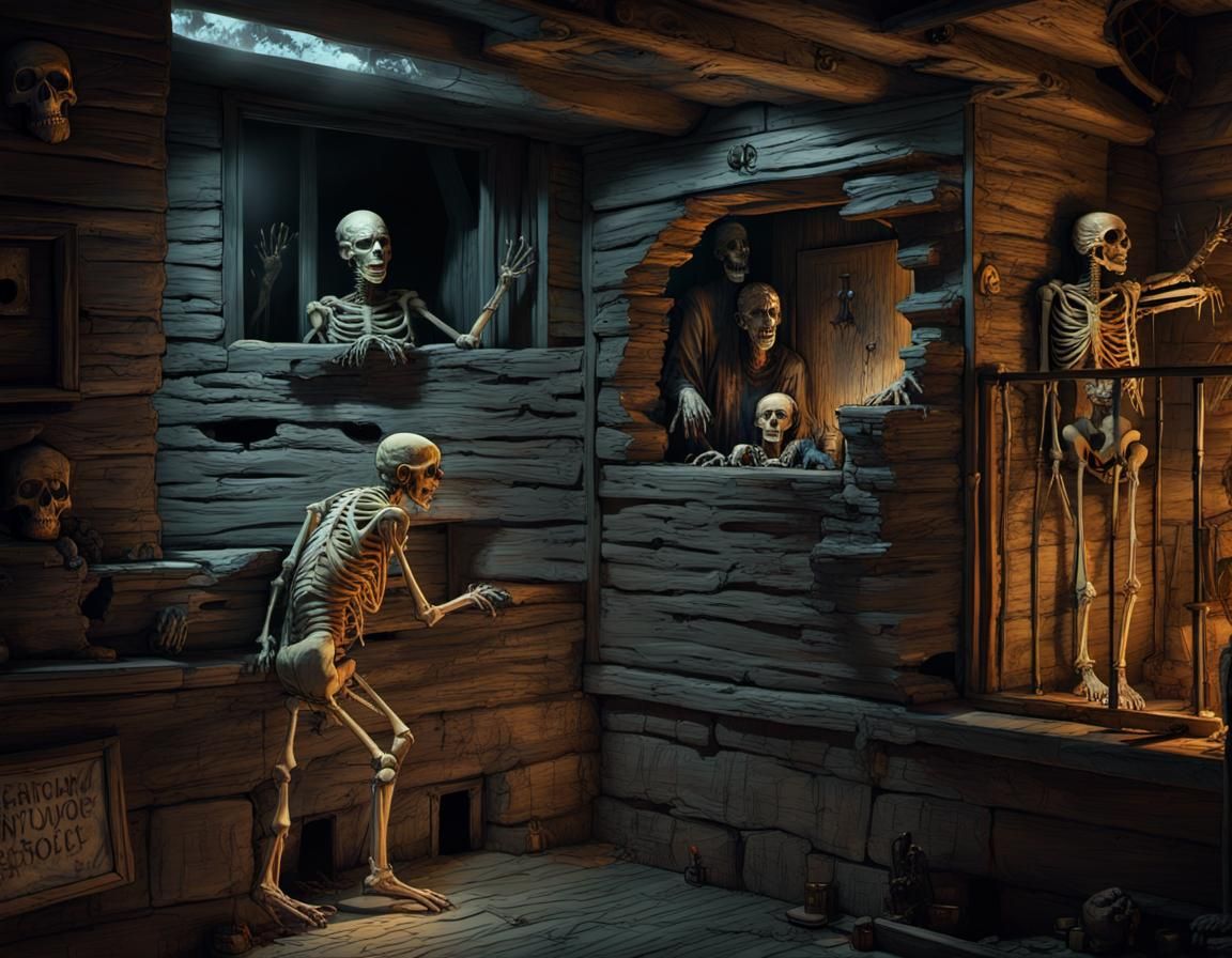 Monstrous Haunted House, Wrightson-Style Horror Comic Art