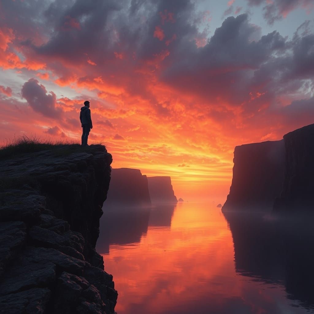 Ethereal Sunrise at the Edge of the World