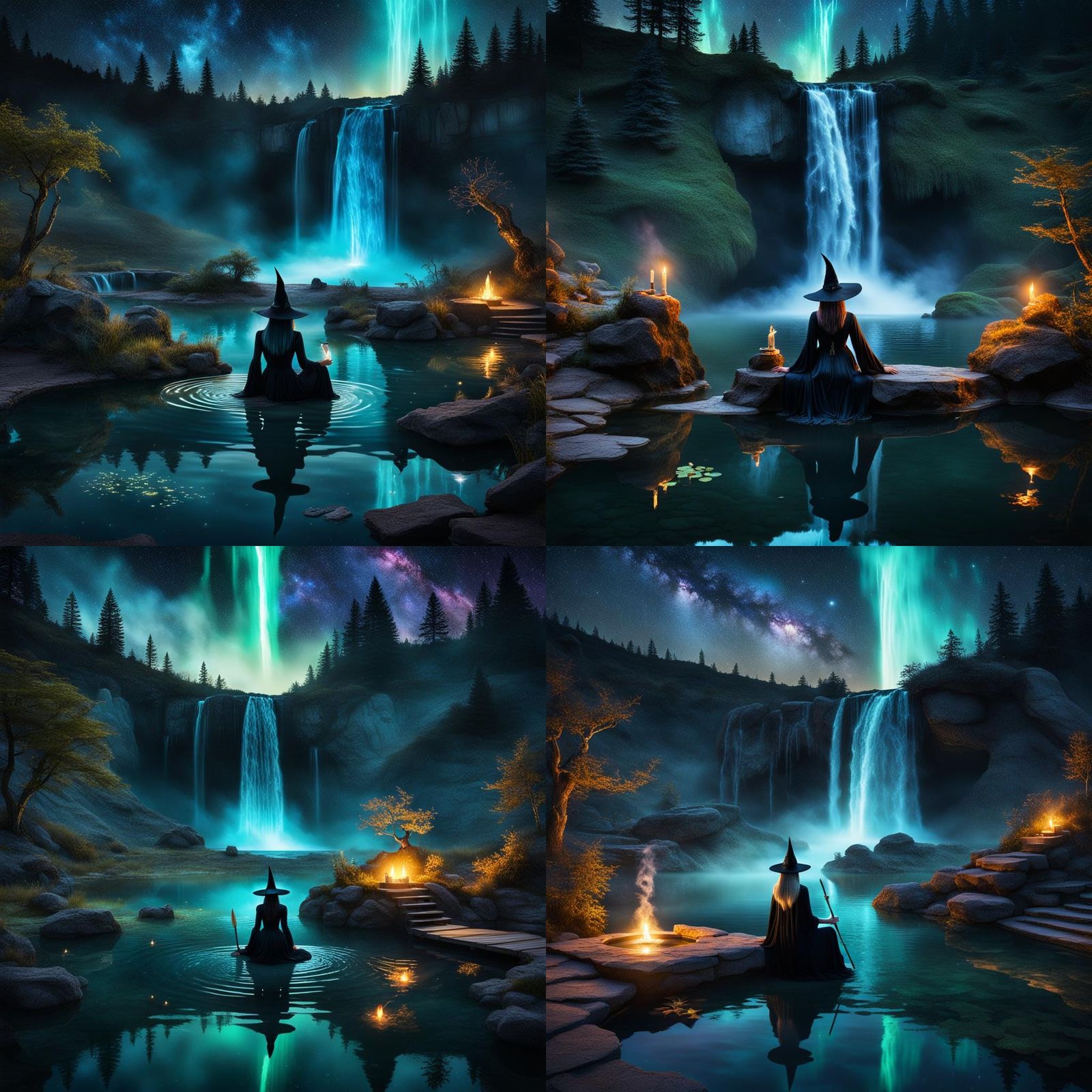 Smoking Witch Recharging in Galactic Pond