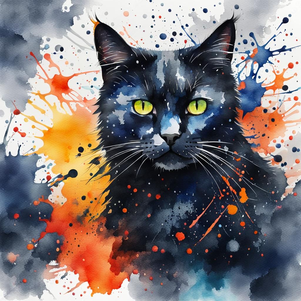Watercolor Cat portrait 😻🎨