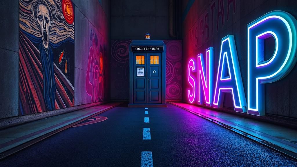 Surreal TARDIS Scene in Magical Realism Style