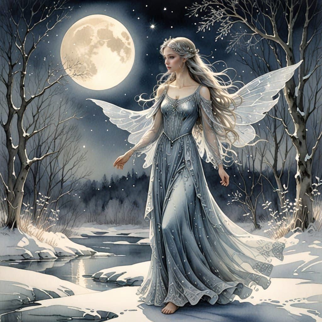 Snow Fairy by Moonlight