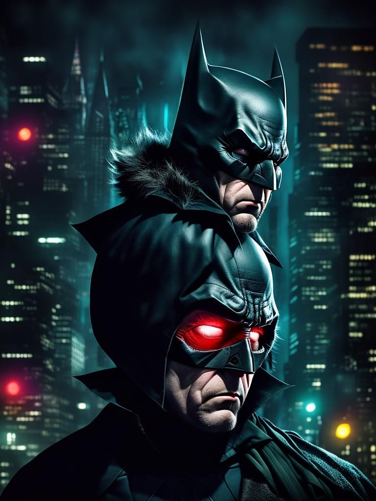 Batman Punches Cartman: Dark Alley Digital Art