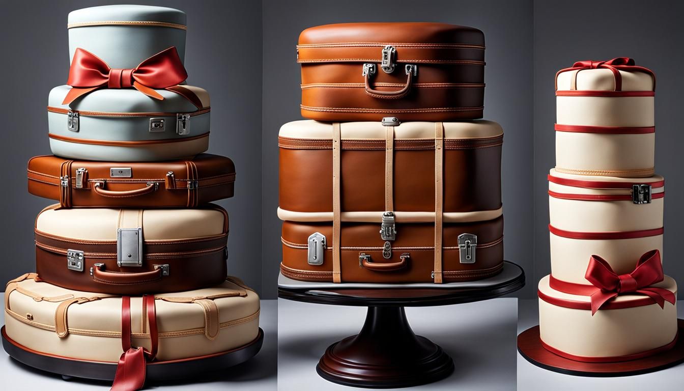 Hyperrealistic Luggage Cake: Three-Tiered Masterpiece