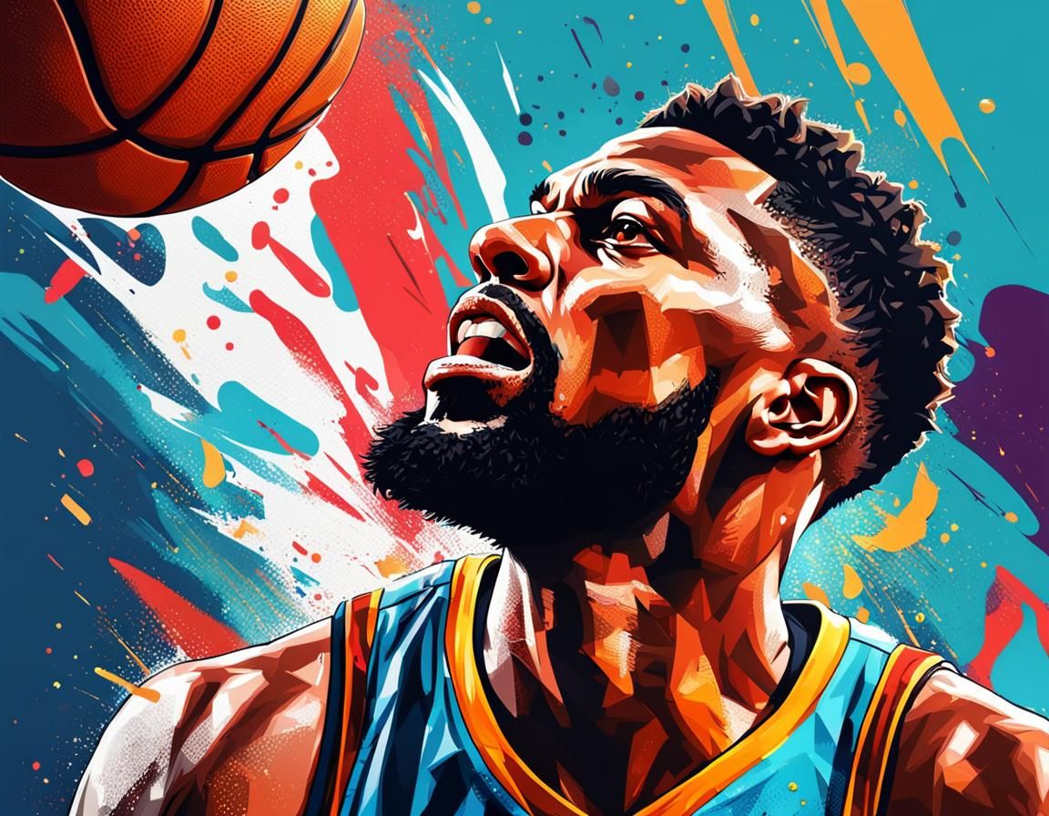 Hyperrealistic Basketball Concept Art with Dramatic Lighting