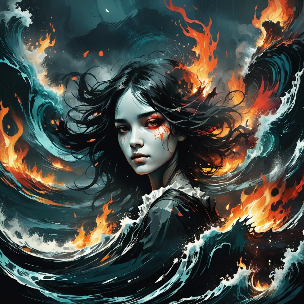 Vibrant Astral Ocean in Hyperrealistic Style