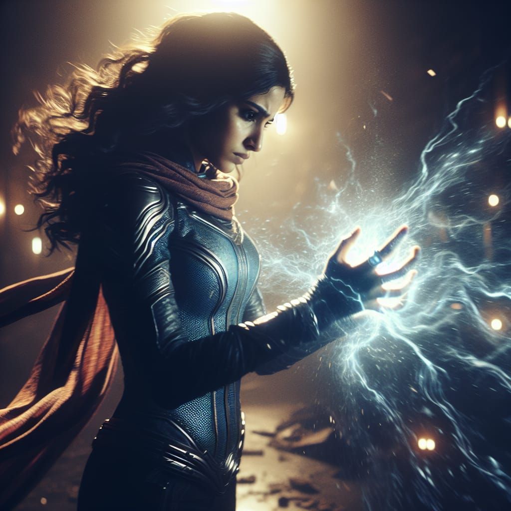 Middle-Eastern Superhero Discovering Her Powers