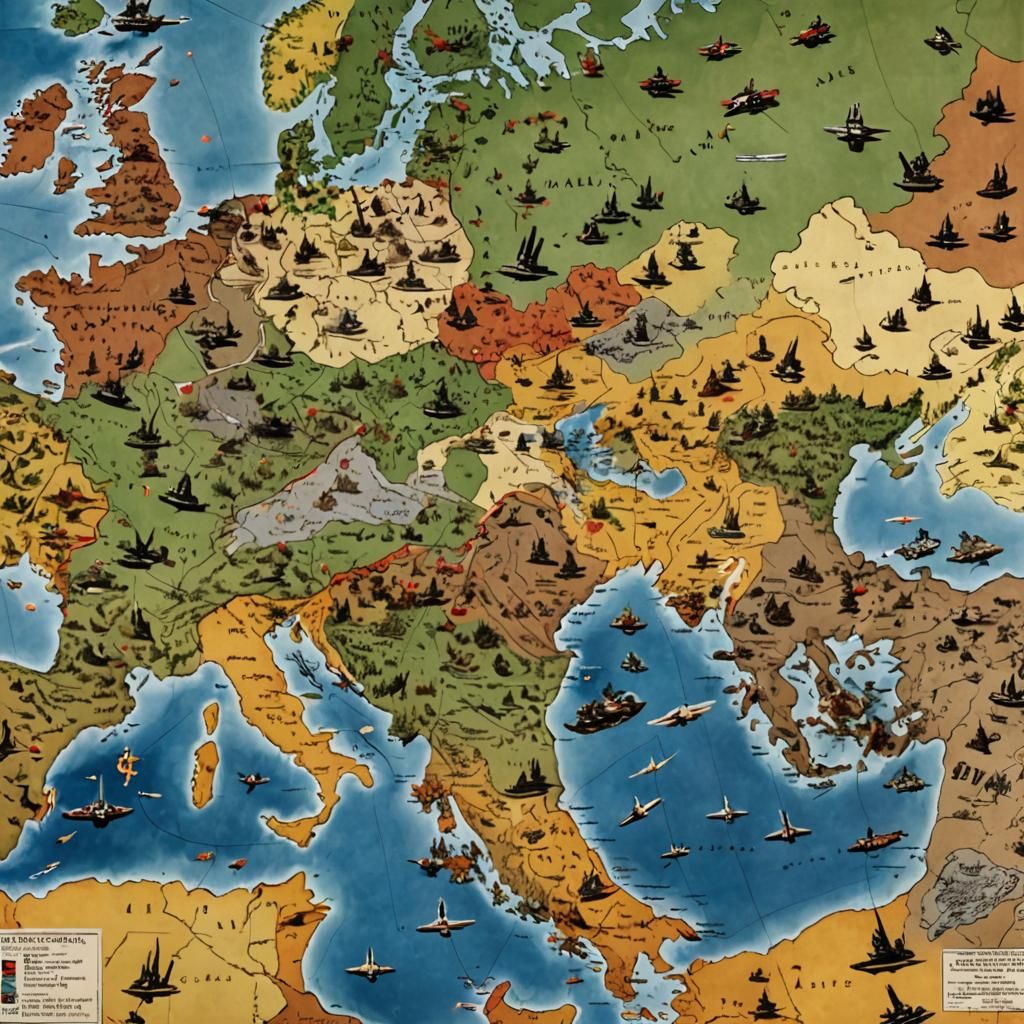 Epic World War II Battle Scene