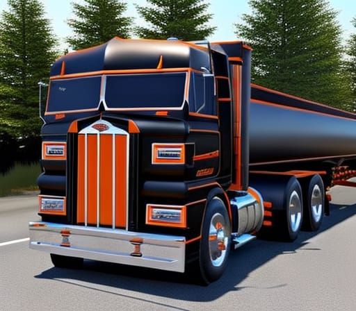 Custom Peterbilt COE Semi Truck in Hyperrealist Detail