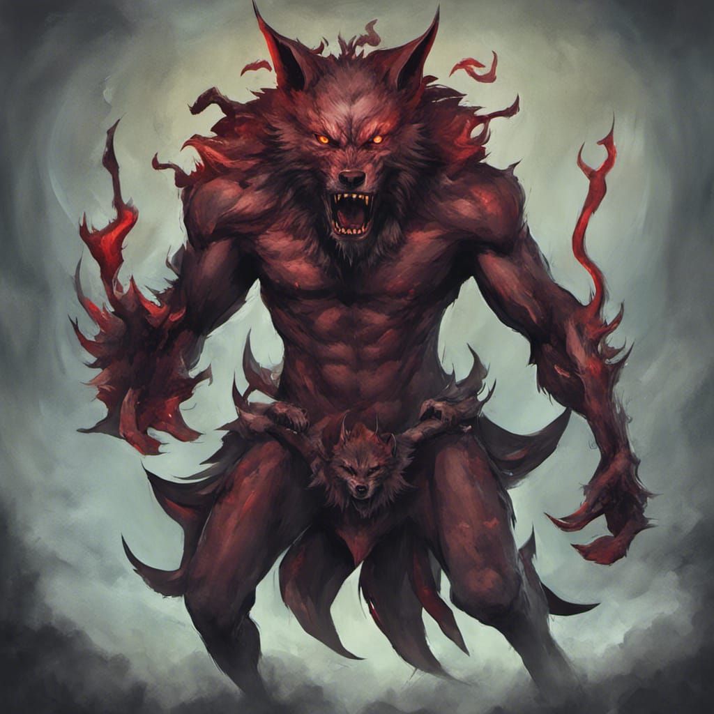 Wolf Devil AI Generated Image