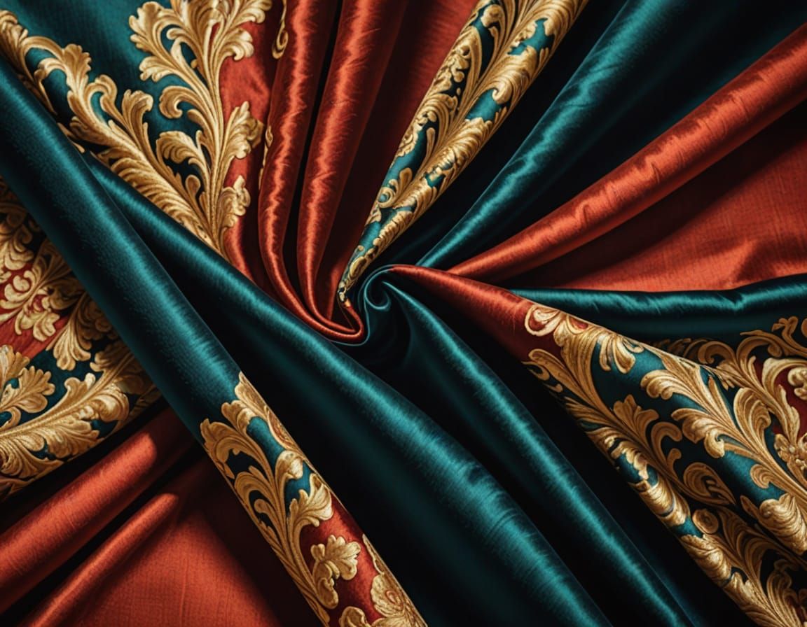 Luxurious Velvet Tapestry in Oil Painting Style
