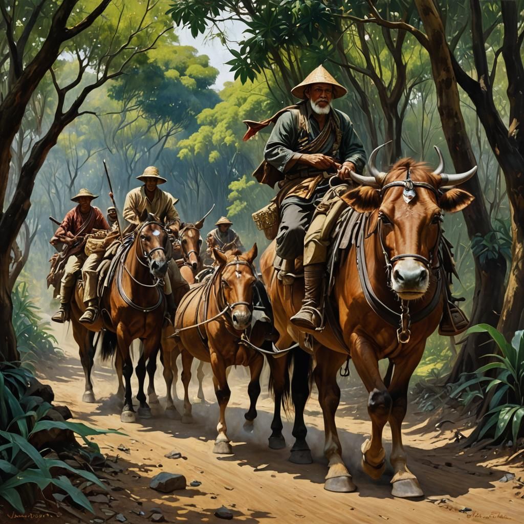 Tramandai in Oil Painting Style