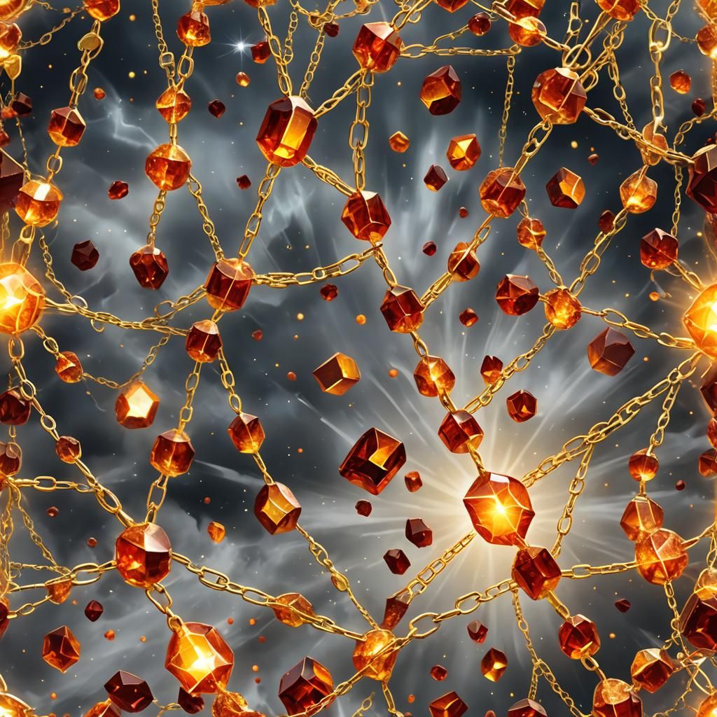 Golden Crystal Chain Travels Through Light Realm