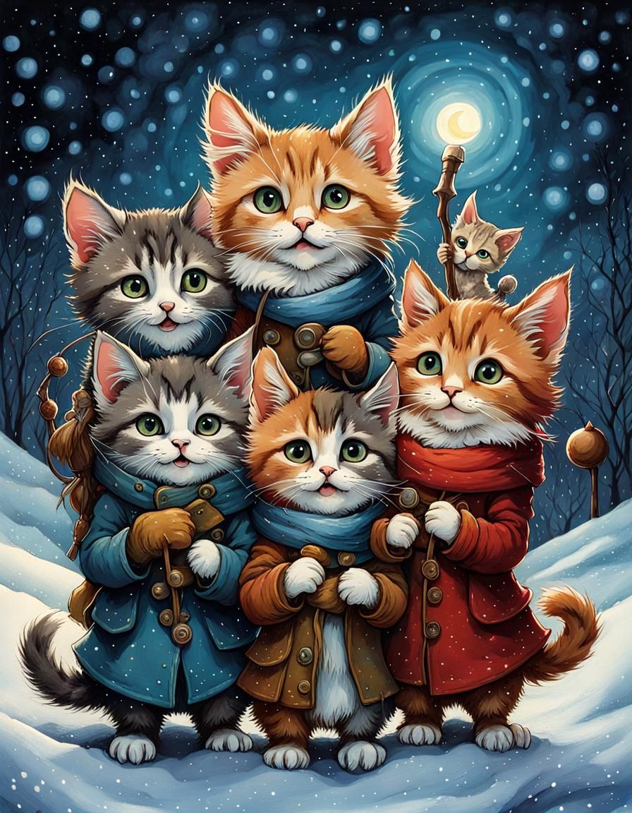 Christmas carol cats