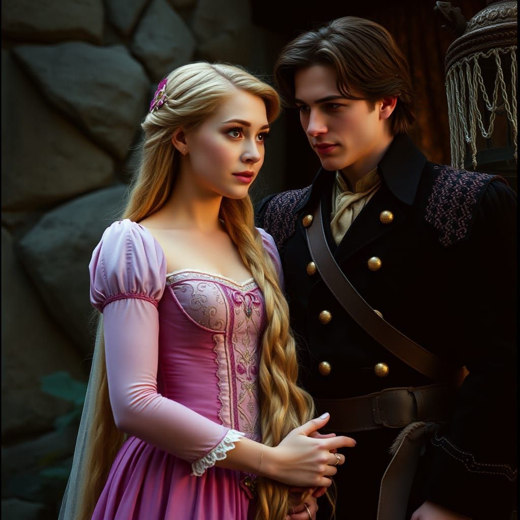 Rapunzel and Eugene in real life