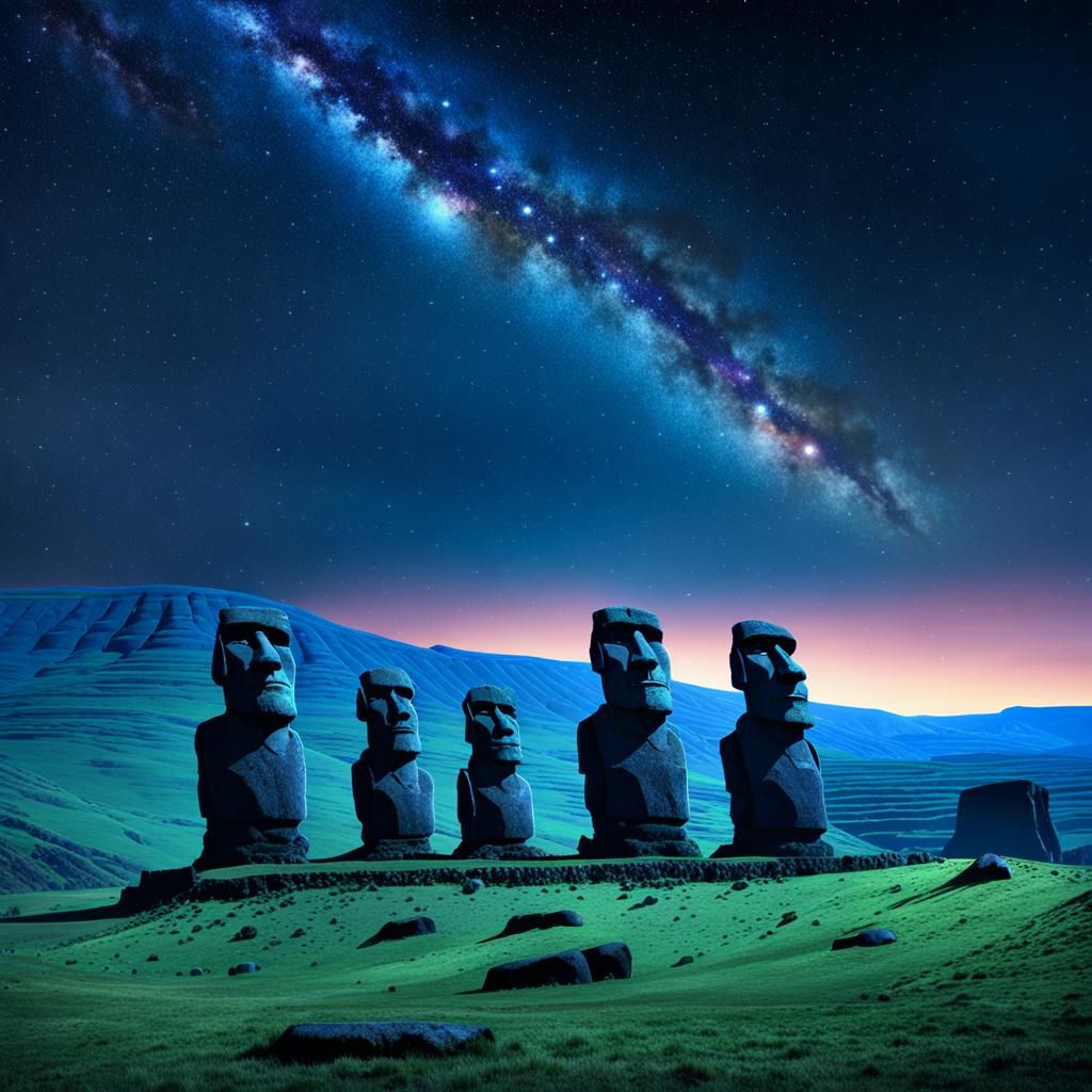 moai statues on Easter Island