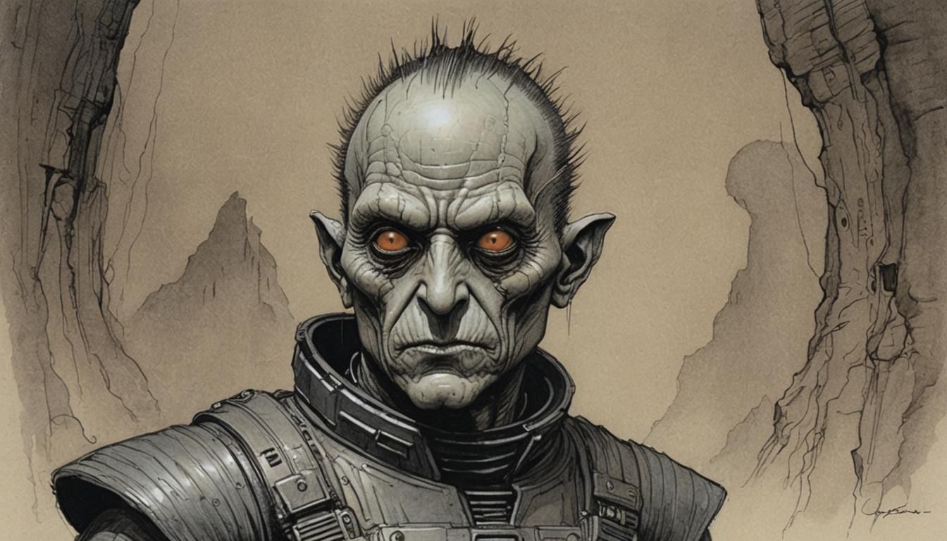 Surreal Farscape Character in Gothic Art Style