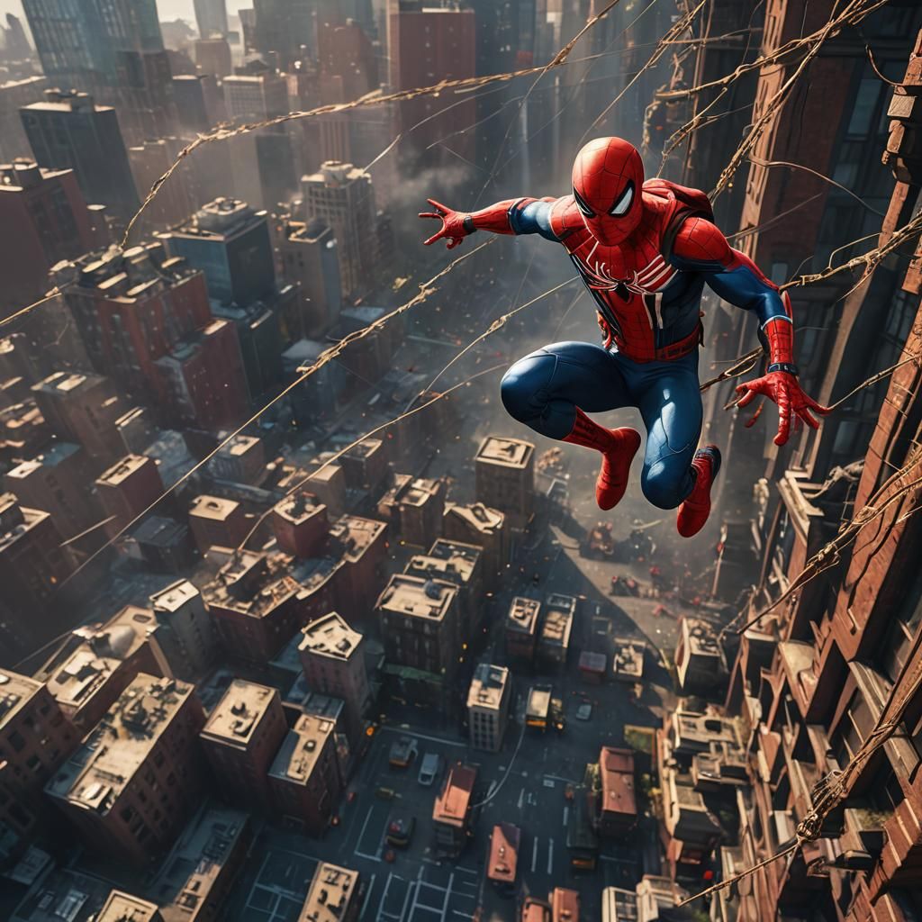 Live Action Spider-Man Portrait in Detailed Matte Painting