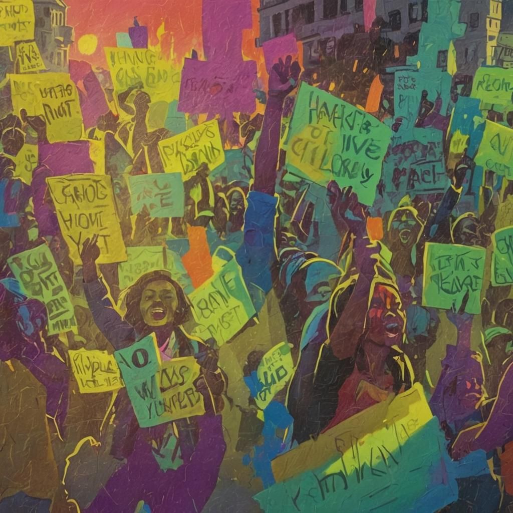 Vibrant Street Art Depicts Human Rights Protest