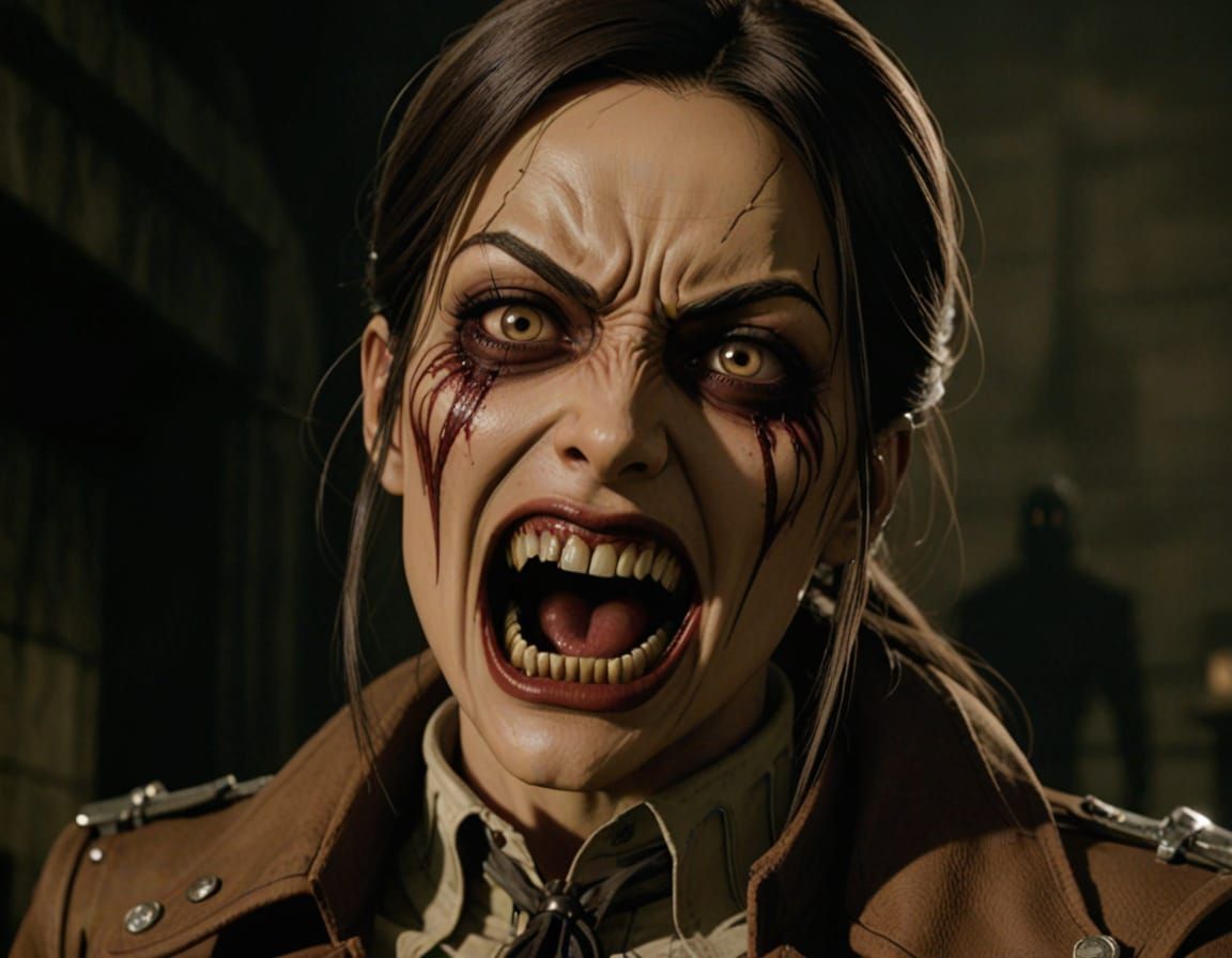 Attack on Titan's Sasha Braus Transformed into a Fierce Vamp...