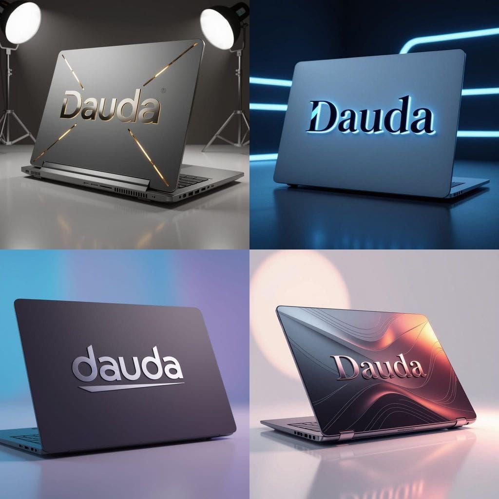 Attractive Laptop with Dauda Logo