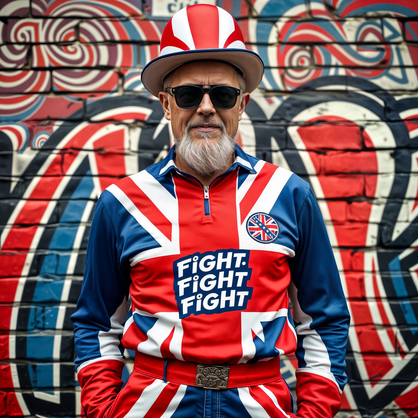 British Patriot Defies Authority with Graffiti-Adorned Attir...