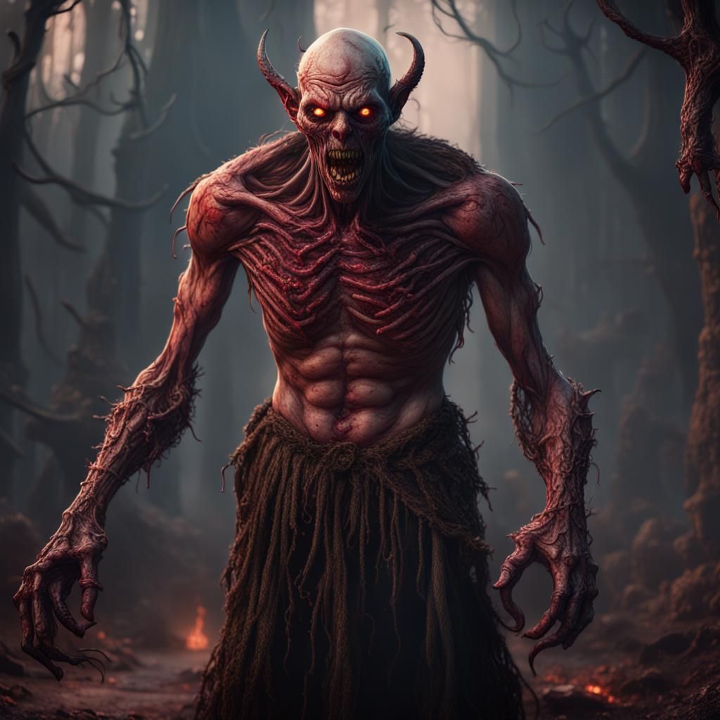 Demonic Boogeyman in Detailed Matte Painting