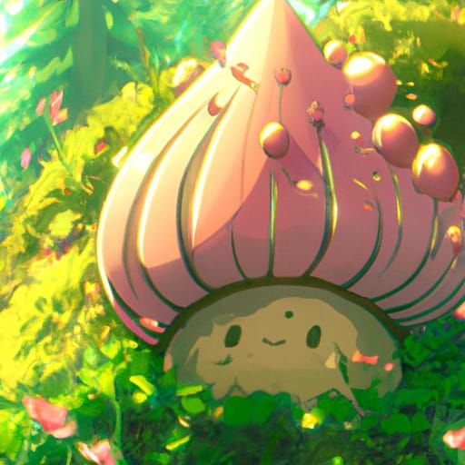 cute mushroom character Studio Ghibli, Anime Key Visual, by ...