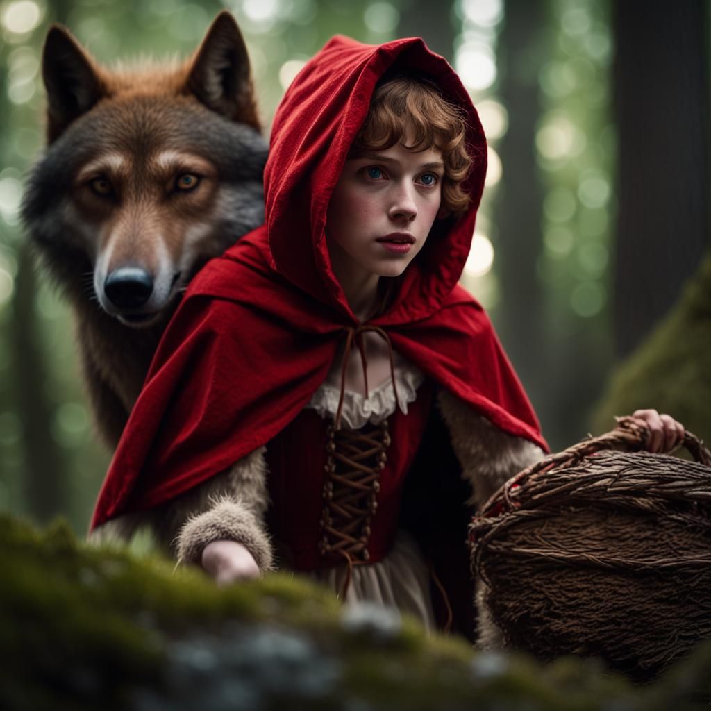 Little Red Riding Hood as Bowman vs Werewolf
