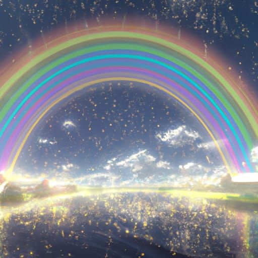 Anime Rainbow Key Visual Inspired by Ghibli