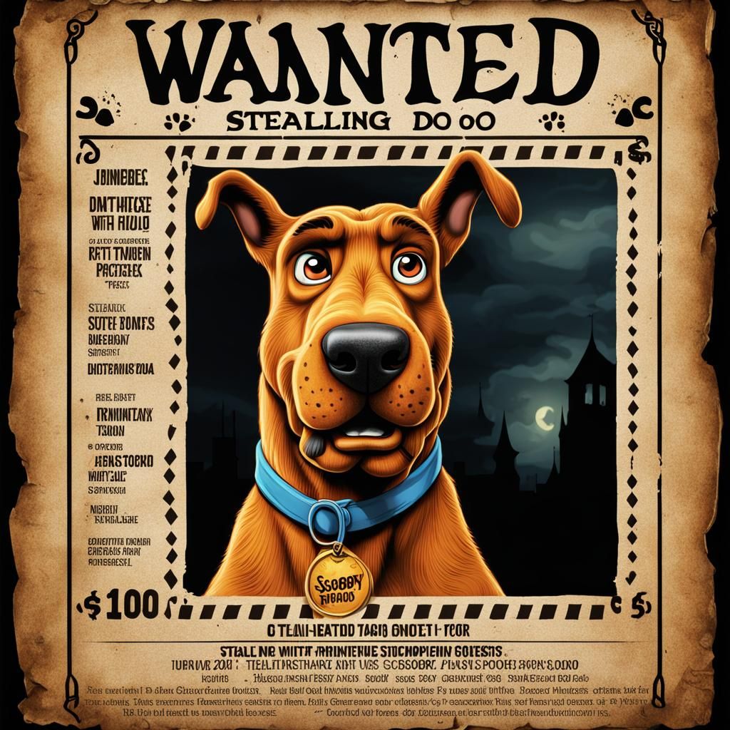 Wanted Poster For Scooby Doo Alien Hunter!!