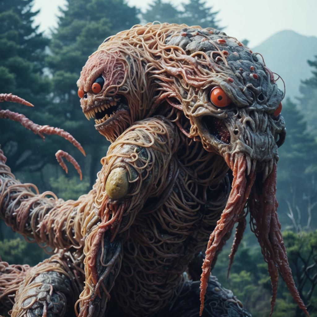 Mentaiko Spaghetti Monsters: A Culinary Fantasy