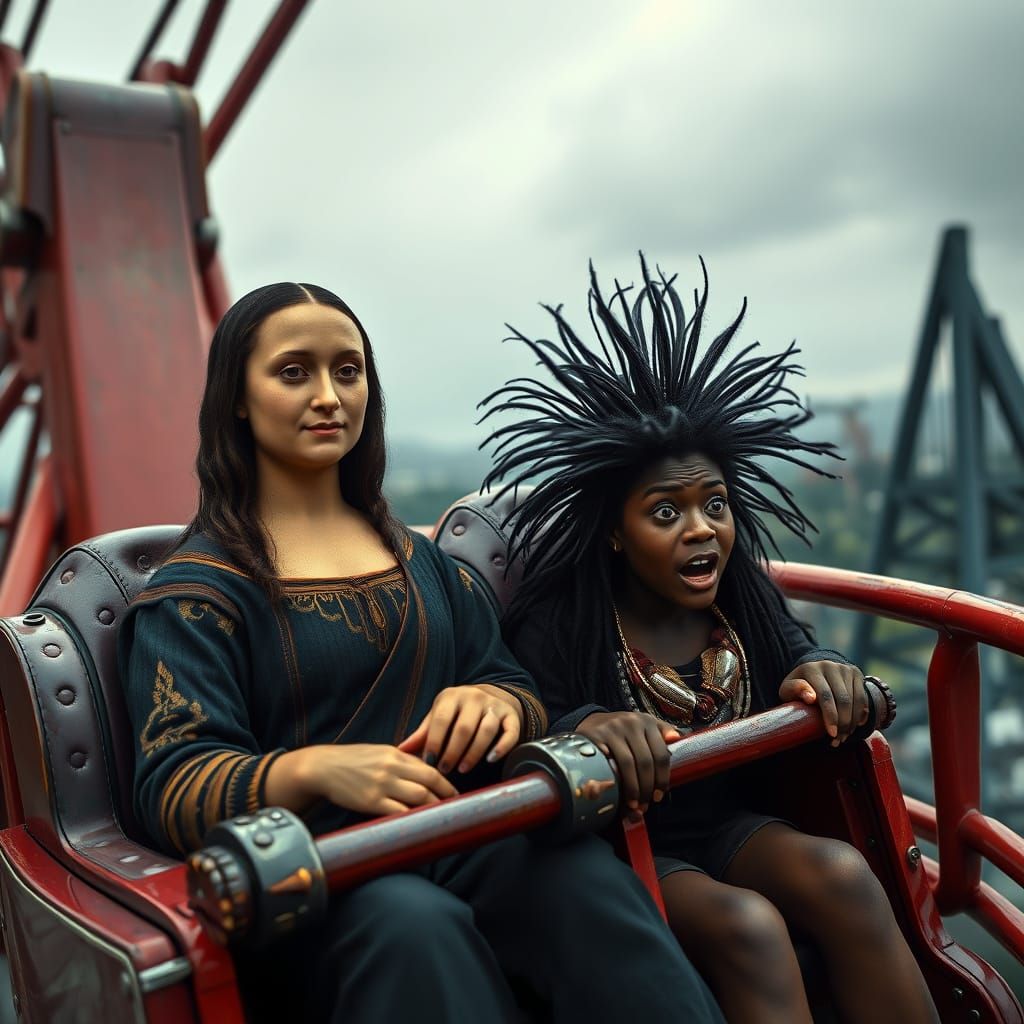 Mona Lisa Calmly Rides a Roller-Coaster