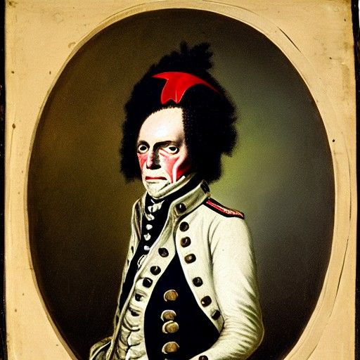 Punk Revolutionary War Soldier Portrait