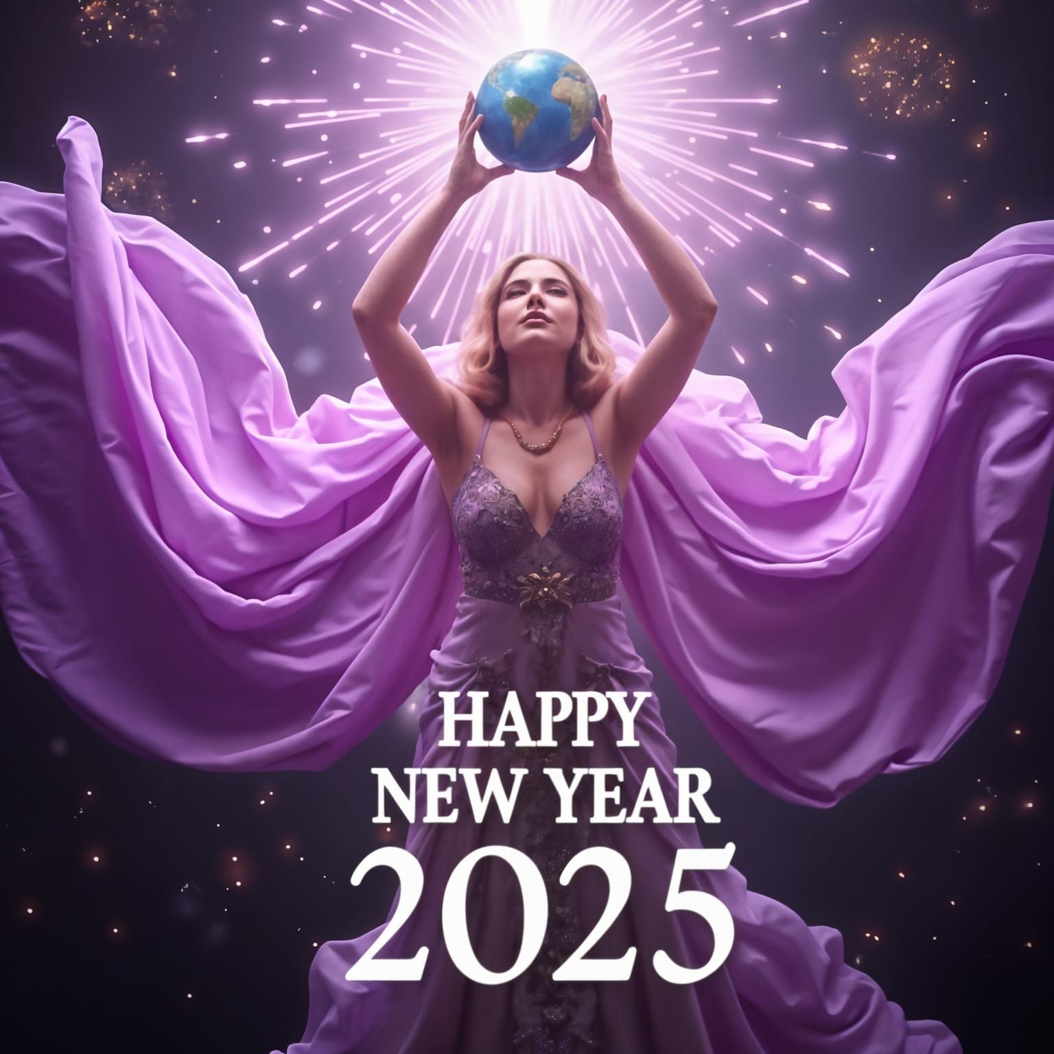 Time Goddess Faith Counts Down to New Year's in Elegant Eleg...