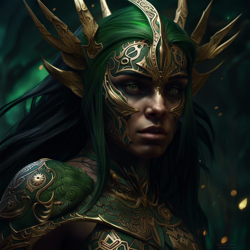 Dark Tribal Elf Warrior