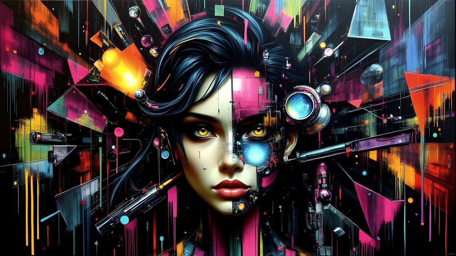 Op-Art Illusion of Infinite Grids Folding Inward