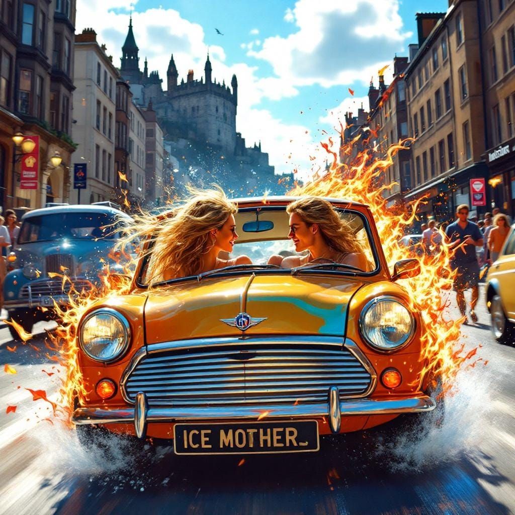 Hot Wheels Mini Van in Edinburgh, Syd Mead Style