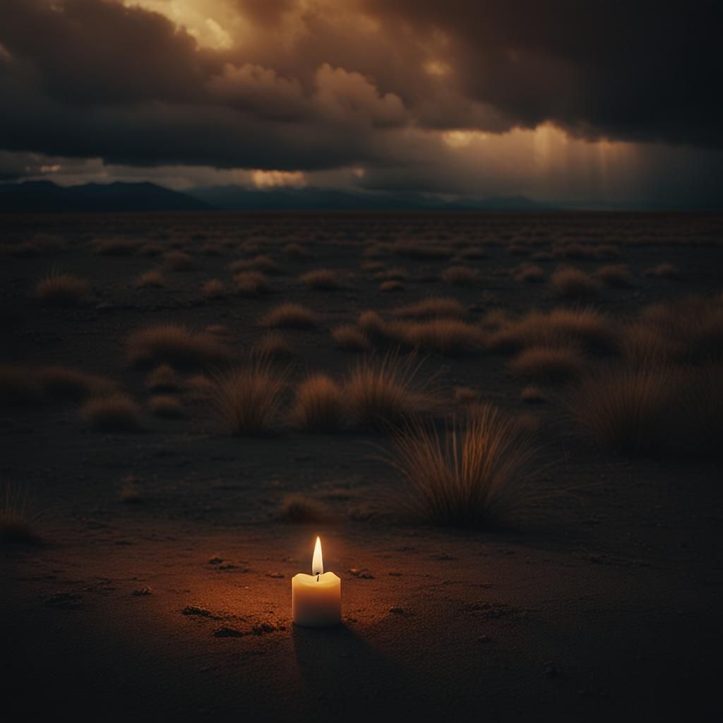Ethereal Candle Flickers in the Wilderness