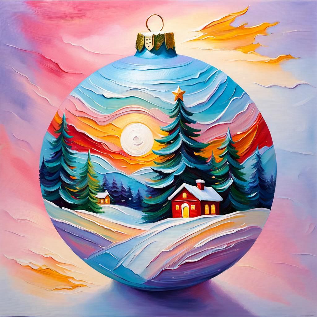 Dreamy Winter Christmas Ornament