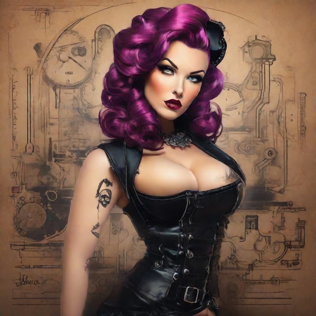 An aetherpunk Pin up