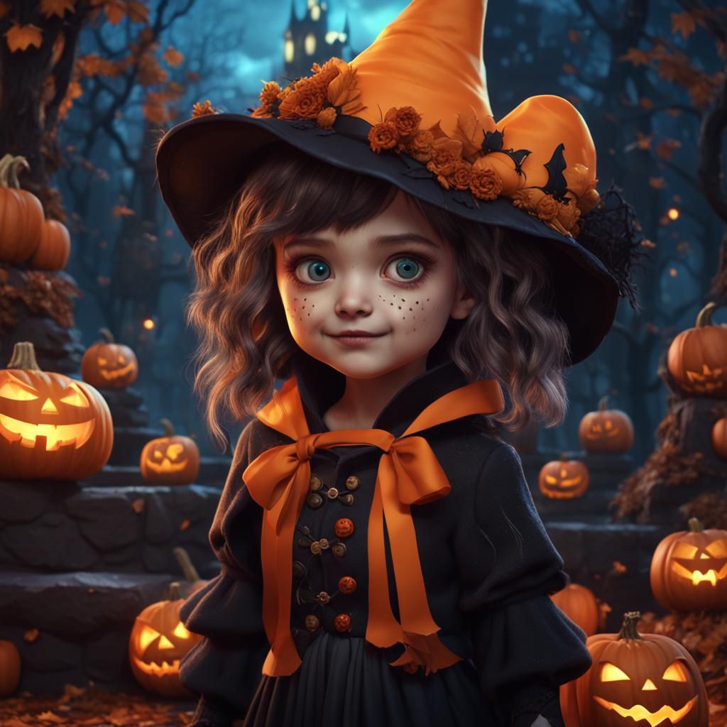 Halloween Girl, High Resolution Digital Art