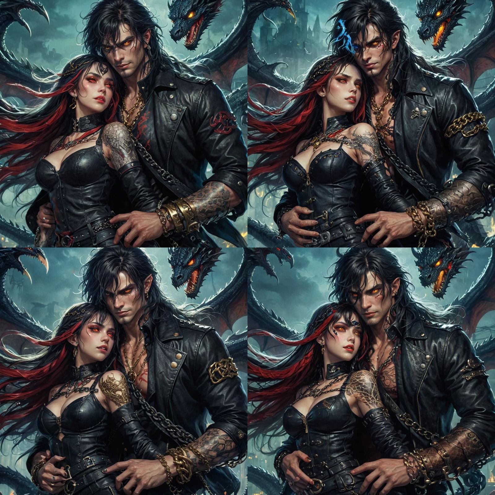 Handsome God of Death with Dragon Features