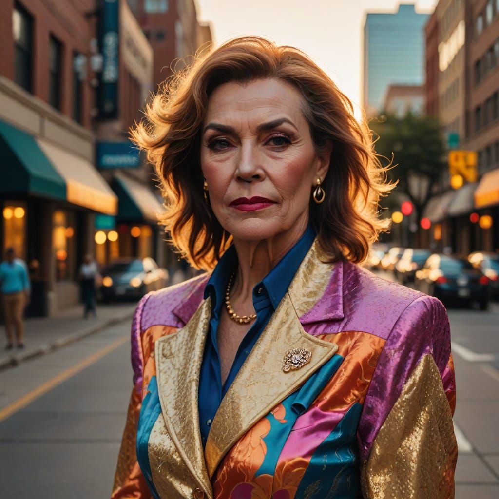 Glamorous Cross-Dresser in Dallas-Inspired Fashion, 4K