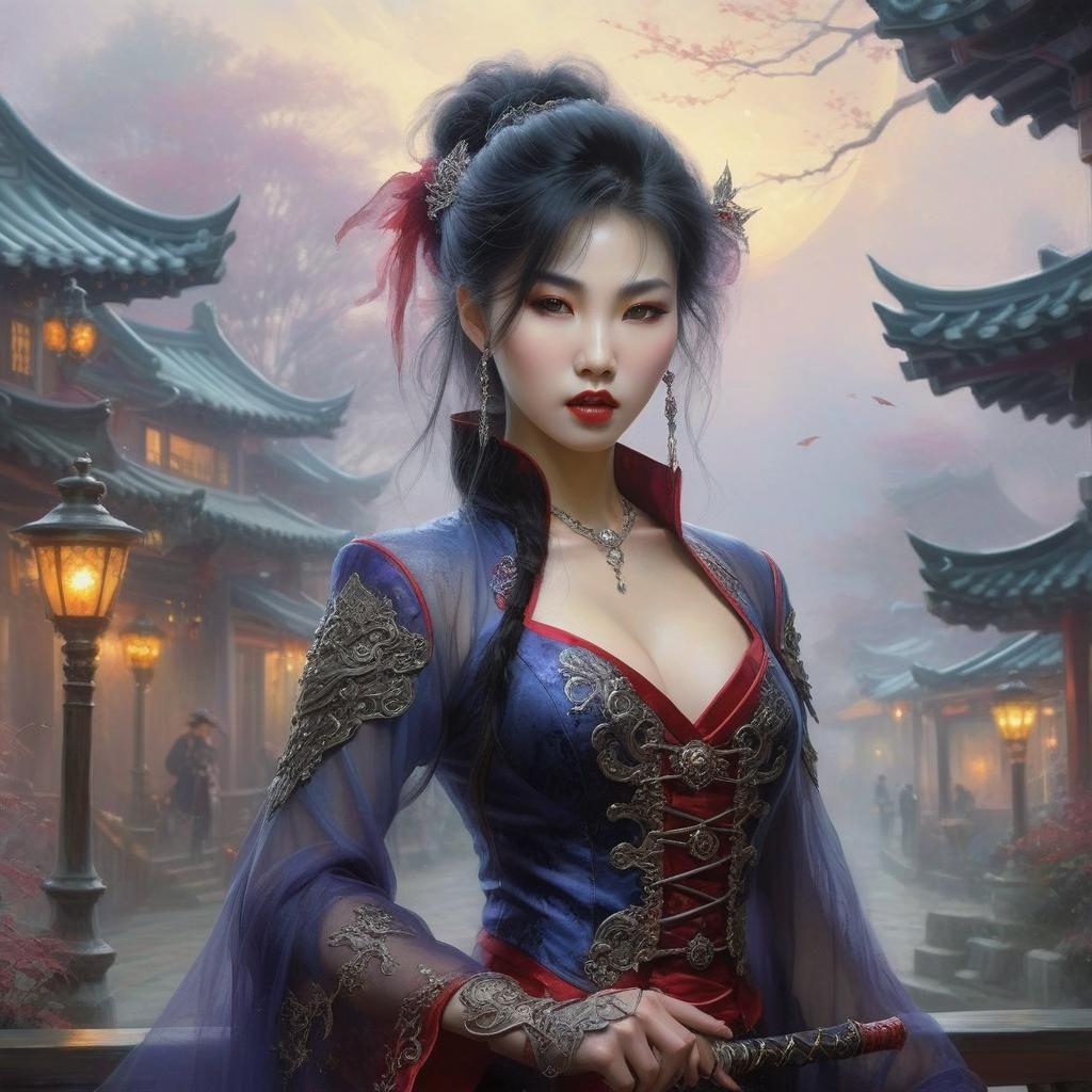 Glam Punk Korean Vampire Warrior Mage